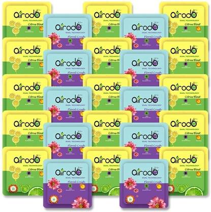 AIRODO Power Pocket Gel Air Freshener | Assorted Mix Scents | Pack of 25 Refill Pocket Gel