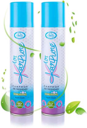 Cycle Karpure Air Freshener With Natural Camphor Fragrance Car Freshener Spray Karpure Camphor Air Freshener - Soothing & Long-lasting fragrance || For Home, Office, Lounge spaces - Pack Of 2