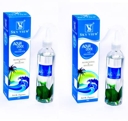 SKY VIEW Aqua Cool Spray Aqua Cool Refreshing & Hygienic Air Freshener (Pack of 2 X 250 ML)