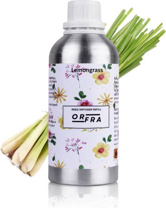 ORFRA Lemon grass Diffuser, Refill Large Lemongrass Reed Diffuser Refill Oil, 1000ml, Fresh and Energizing Solution