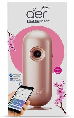 Godrej Aer Passion Spray Smart Matic - BLUETOOTH ENABLED Automatic Air Freshener Kit, Passion
