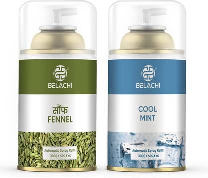 Belachi Refresh, Sweet, Cool, Mint Spray, Refill, Automatic Spray Spray Freshmatic Air Freshener Kit Sprays (Pack of 2)