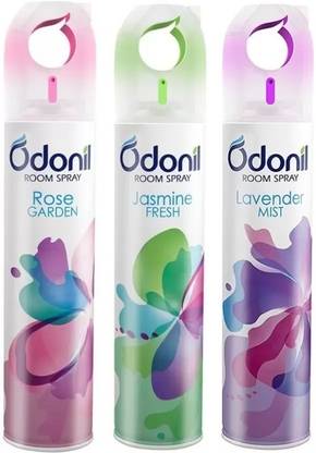 Odonil Jasmine, Rose, Lavender Blocks Room Freshner (Rose + Jasmine + Lavender) Combo Room Spray (3 x 150 ml)