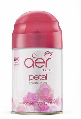 Godrej Aer Rose Refill Matic, Automatic Air Freshener Refill Pack - Petal Crush Pink (225 ml)