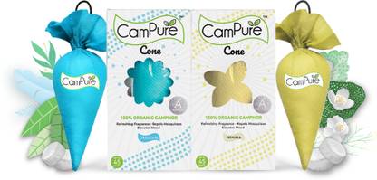 CamPure Cone Air Freshener - Original & Mogra - Pack of 2 Potpourri Cone Air Freshener - Original & Mogra - Pack of 2