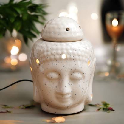 The Transit Story Lavender, Sandalwood, Five Flower, Jasmine Aroma Oil, Diffuser Set Handcrafted Ceramic Electric Round Shaped Aroma Diffuser| Aroma Oil Burner for Aromatherapy| Home Decor and Fragrance with Aroma Oils for home, office