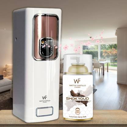 Wattle Castillo Automatic Air Freshener Dispenser(Machine+Smokyoud Refill -265ml) 3000+ Automatic Spray WC-Machine02+Smokyoud