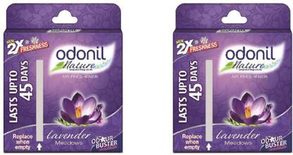Odonil LAVENDER MEADOW, AIR FRESHNER, FRAGRANCE UPTO 45 DAYS Blocks Air Freshener Blocks, Lavender Meadow - 72gm X 2