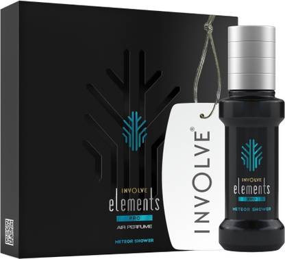 Involve your senses Elements Pro-Meteor Shower-30ml |Car Perfume Spray With Hanging Card Car Freshener Spray | 200 + Sprays, Long Lasting | Luxury Air Freshener For Car Interior| Car perfume