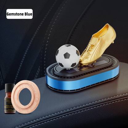 Iris Grape ® Football Design Rotating Car Dashboard Aromatherapy Solar Car Air Freshener Diffuser Football Design Rotating Perfume Aromatherapy Essential Oil Solar Car Air Freshener