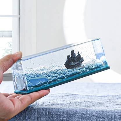 Sameili ™ Black Pearl Ship diorama car dashboard, Miniature pirates ship Diffuser Unsinkable Boat in a Box, Diffuser