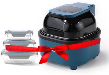 The Better Home Fumato's Combo: Easy Peek Air Fryer & 1040+680+410ml Food Containers | Blue Air Fryer
