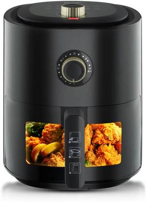 GETHOME Drife 5332 Air Fryer, Temperature And Timer Selection 360°Air Circulation Black Air Fryer