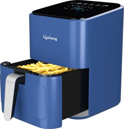 Lifelong LLHFD450 with Digital Touch Panel | 1200 W |Timer Selection & Adjustable Temperature Control | Preset Menu |Uses upto 90% Less Oil |Fry, Grill, Roast, Reheat and Bake Air Fryer
