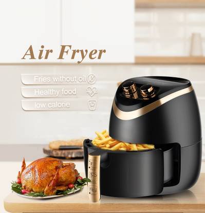 LATESHOP Metaq 5232 Air Fryer, Temp. Control, Timer Selection 360°Air Circulation (Black) Air Fryer
