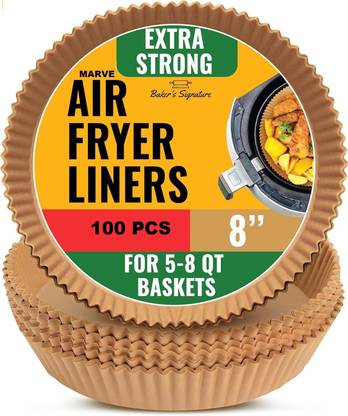 LPV TRADERS Round Air Fryer Liners Air Fryer Paper Liners 100 Pack Air Fryer