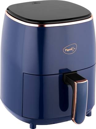 Pigeon Healthifry+ with 360 High Speed Air Circulation Technology 1200 W with Non-Stick Basket - Blue Air Fryer