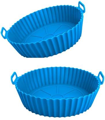 VERPHX Air-Red-Grey Silicone Baking Tray Accessories with Ear Handles Air Fryer