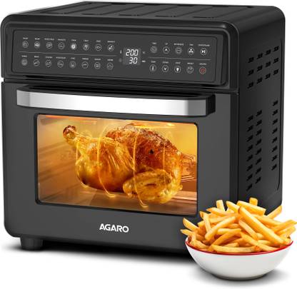 AGARO 34003 Regal Plus Rotisserie Convection Oven, Electric Oven,1800W,16 Preset Programs, Digital Display, Touch Control, Bake, Roast, Toast, Reheat, Defrost, Keep Warm, Black, Air Fryer