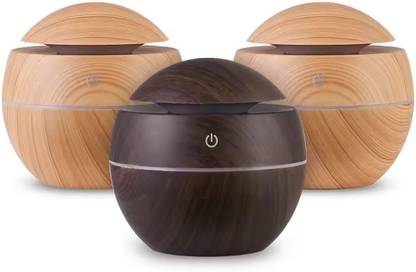 adbeni USB Air Diffuser Water-Soluble Essential Oil Ultrasonic Wood Grain Humidifier Portable Room Air Purifier