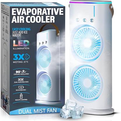 The Whimsify Store Double-Ended Spray Fan| Portable Air Cooler With Lamp For Desk,Table,office,Home Portable Room Air Purifier