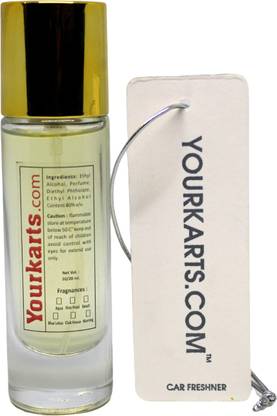 YOURKARTS.COM Spray Air Freshener Perfume for Car with absorbent hanging Tag ( 30 ML ) Portable Car Air Purifier