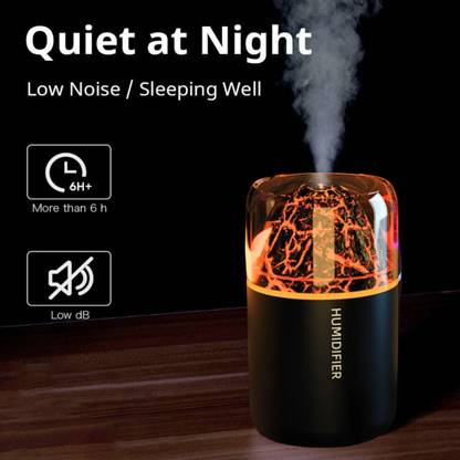 Hortusclear Volcano Humidifier with Night Light | USB Powered Air Purifier & Perfect Gift Portable Room Air Purifier