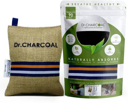 Dr. CHARCOAL Car Air Purifier Bag to remove Bad Smell & Moisture(Modish Kahki, 200g) Portable Car Air Purifier