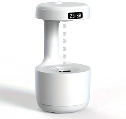MANSAA Anti-Gravity Clock Humidifier with Night Light & Decor – 6M Warranty Portable Room Air Purifier