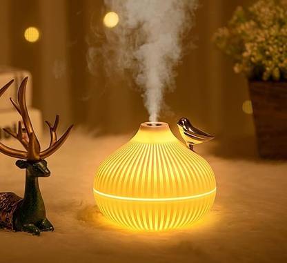sanbhav Onion Shape Cool Mist Humidifier with LED Light & Decorative Bird for Home Portable Room Air Purifier