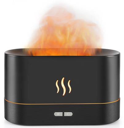 BRVIMA Flame Humidifier for Bedroom with Flame Light, Desktop Humidifier Portable Room Portable Room Air Purifier