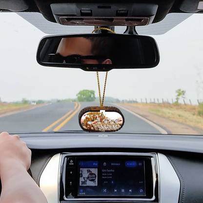 Cayster MDF Car Air Freshener with 5ml Fragrance bottle, Car Tassel Diffuser Car Air Purifier