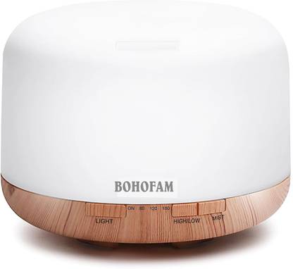 BOHOFAM Aroma Essential Oil Diffusers Humidifier with Remote, 500ml Diffusers Portable Room Air Purifier