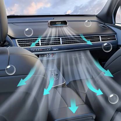 Verilux Solar and USB Car Air Purifier with Ozone Odor Removal Motion Sensor and Parking Portable Car Air Purifier