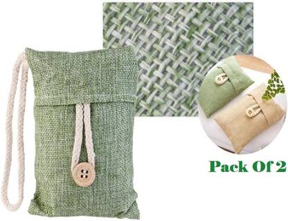 AirSoft (2 Pcs) Air Purifying Bag Bamboo Charcoal Air Freshener and Odor Eliminator Bag Portable Car Air Purifier