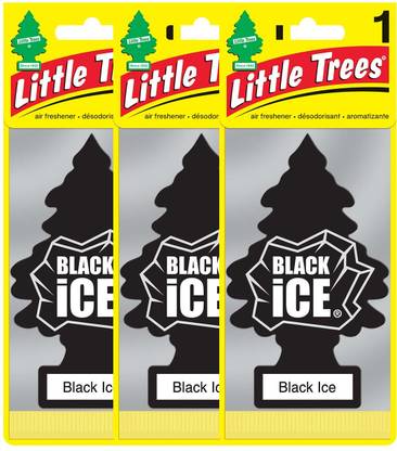Little Trees Black Ice|Hang Air |(3 x 10.43 g) Car Freshener Aroma Oil Black Ice (Pack of 3)
