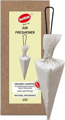 RunBugz Camphor Cone-Natural Fragrance, Air Freshener & Mosquito Repellent, Pack of 1, Fridge Air Purifier