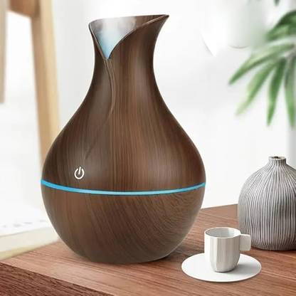 Hespa Wooden Ultrasonic Diffuser – LED Cool Mist Pot for Home & Meditation Portable Room Air Purifier