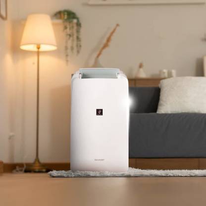 Sharp Dehumidifier DW-P10M-W with PlasmaCluster™ Ion Technology, Laundry Mode Portable Room Air Purifier