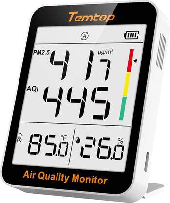 Temtop TEMTOP Air Quality Monitor, Indoor Thermometer Portable AQI PM2.5 S1 Air Quality Meter