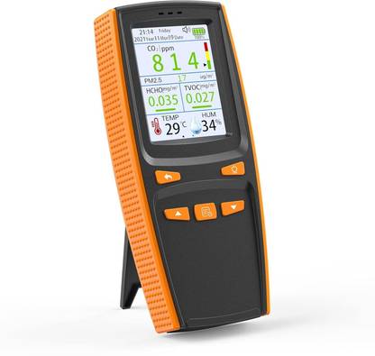 MxRady Air Quality Monitor 10 In 1 Detect CO2 PM1.0/2.5/10 (HCHO) TVOC/AQI Temp Air Quality Meter