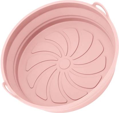 DANSR Pink Air Fryer Silicone Pot Bowl, Reusable Baking Tray Cooking Oven Accessories Airfryer Grill Pan