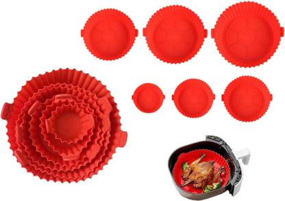 Nexera Air Fryer Silicone Pot 6 pcs with Ear Handles, Silicone Pot Liner NGB11 Air Fryer