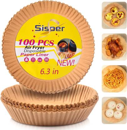 ITUSHA 100Pcs Disposable Paper Liner, Non-stick, Baking Paper & Oil-proof Paper Air Fryer