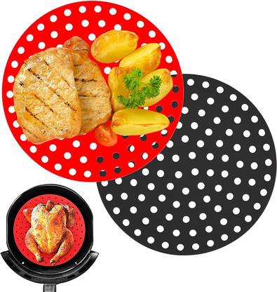 KUNYA Reusable Air Fryer Silicone Pot Mat, Air Fryer Pot Liner, Oven Pot Pad Pack Of 1 Airfryer Tray