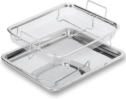 Kruvad Air Fryer Basket for Oven, Extra Large Oven Air Fryer Basket Airfryer Tray