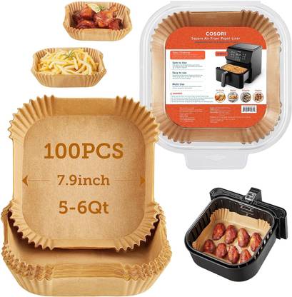 ITUSHA Fryer-Paper 100PCS Disposable Paper Liner, Non-stick, Baking Paper Airfryer Tray