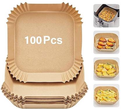 Kaito 100 Pcs Air Fryer Paper Sheets, Disposable Paper Liner for Microwave Airfryer Tray