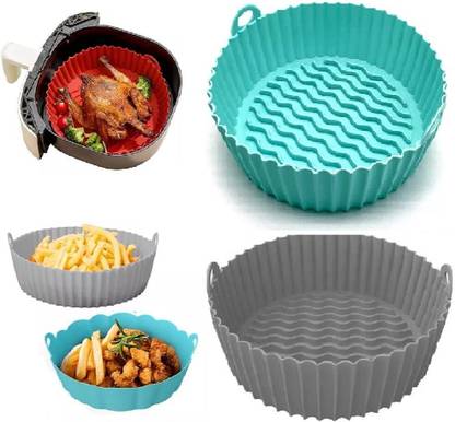 FIMTOWN Air Fryer Silicone Pot Bowl, Reusable Baking Tray Airfryer Tray
