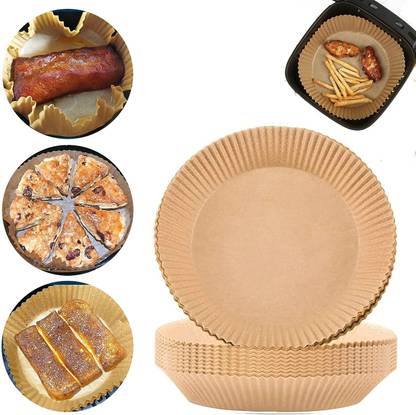 Breyers 100pc Air Fryer Disposable Paper, Non-Stick Paper, Oil-Proof & Water-Proof Airfryer Tray